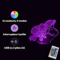 Caractéristiques lampe 3D LED Marvel Spiderman 2002 télécommande 16 couleurs USB ou piles
