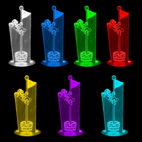 Lampe 3D Nintendo Super Mario Bros 7 couleurs LED rouge vert bleu violet jaune cyan blanc