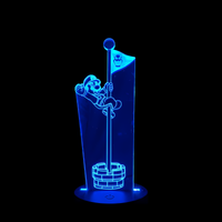 Lampe 3D LED Nintendo Super Mario Bros effet holographique fond noir