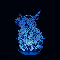 Lampe 3D LED World of Warcraft Sylvanas Coursevent effet holographique fond noir