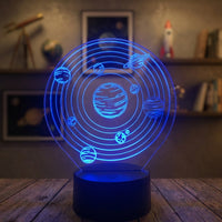 Lampe veilleuse Espace Système Solaire décoration chambre ambiance LED