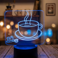 Lampe veilleuse d'Ambiance Tasse à Café décoration chambre ambiance LED