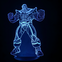 Lampe 3D LED Marvel Thanos Endgame effet holographique fond noir