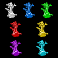 Lampe 3D Roi Lion Timon 7 couleurs LED rouge vert bleu violet jaune cyan blanc