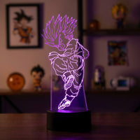 Dragon Ball Z Trunks Kid Lamp used as a night light, bedroom decor and ambient lighting