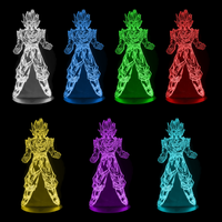 Lampe 3D Dragon Ball Z Vegetto Blue 7 couleurs LED rouge vert bleu violet jaune cyan blanc