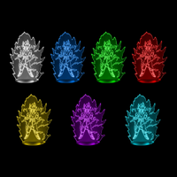 Lampe 3D Dragon Ball Z Vegetto SSJ 2 7 couleurs LED rouge vert bleu violet jaune cyan blanc