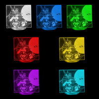 Lampe 3D League of Legends Xayah 7 couleurs LED rouge vert bleu violet jaune cyan blanc