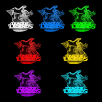 Lampe 3D League of Legends Xin Zhao 7 couleurs LED rouge vert bleu violet jaune cyan blanc