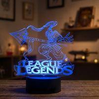 Lampe veilleuse League of Legends Xin Zhao décoration chambre ambiance LED