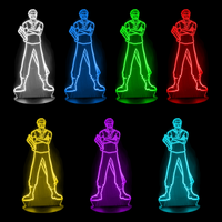 Lampe 3D One Piece Zoro Roronoa 7 couleurs LED rouge vert bleu violet jaune cyan blanc