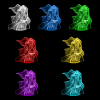 Lampe 3D Bleach Byakuya Kuchiki 7 couleurs LED rouge vert bleu violet jaune cyan blanc