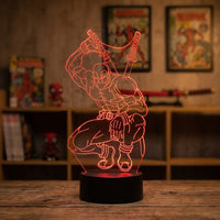 Lampe veilleuse Marvel Deadpool Comics décoration chambre ambiance LED