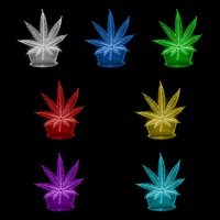Lampe 3D d'Ambiance Feuille de Chanvre 7 couleurs LED rouge vert bleu violet jaune cyan blanc