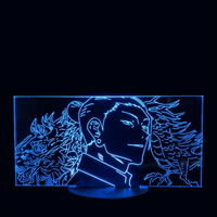 Lampe 3D LED Jujutsu Kaisen Geto Suguru effet holographique fond noir