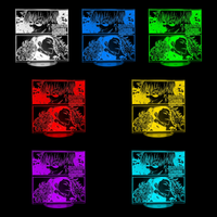 Lampe 3D Jujutsu Kaisen Geto x Gojo 7 couleurs LED rouge vert bleu violet jaune cyan blanc