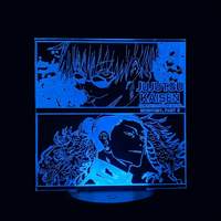 Jujutsu Kaisen Geto x Gojo Lamp, holographic effect on a black background