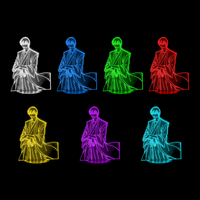 Lampe 3D Bleach Gin Ichimaru 7 couleurs LED rouge vert bleu violet jaune cyan blanc