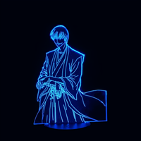 Lampe 3D LED Bleach Gin Ichimaru effet holographique fond noir
