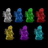 Lampe 3D Demon Slayer Giyu Tomioka 7 couleurs LED rouge vert bleu violet jaune cyan blanc