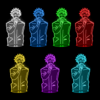 Lampe 3D Jujutsu Kaisen Gojo 7 couleurs LED rouge vert bleu violet jaune cyan blanc