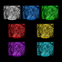Lampe 3D Jujutsu Kaisen Gojo Intouchable 7 couleurs LED rouge vert bleu violet jaune cyan blanc