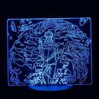 Jujutsu Kaisen Gojo Untouchable Lamp, holographic effect on a black background