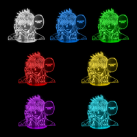 Lampe 3D Jujutsu Kaisen Gojo Satoru Unlimited Void 7 couleurs LED rouge vert bleu violet jaune cyan blanc