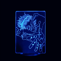Jujutsu Kaisen Gojo Satoru Lamp, holographic effect on a black background