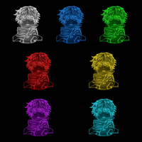 Lampe 3D Jujutsu Kaisen Gojo Visage 7 couleurs LED rouge vert bleu violet jaune cyan blanc