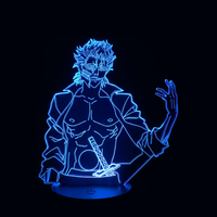 Lampe 3D LED Bleach Grimmjow effet holographique fond noir