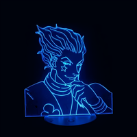 Lampe 3D LED Hunter x Hunter Hisoka effet holographique fond noir
