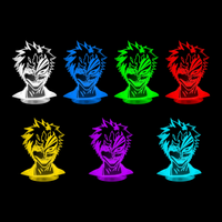 Lampe 3D Bleach Ichigo Kurosaki Hollow 7 couleurs LED rouge vert bleu violet jaune cyan blanc
