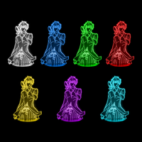 Lampe 3D Bleach Ichigo Masque 7 couleurs LED rouge vert bleu violet jaune cyan blanc