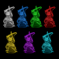 Lampe 3D Demon Slayer Inosuke Hashibira 7 couleurs LED rouge vert bleu violet jaune cyan blanc