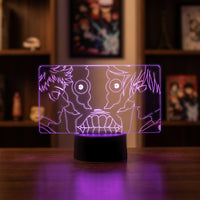Lampe veilleuse Jujutsu Kaisen Itadori x Fléaux x Megumi décoration chambre ambiance LED