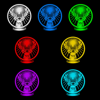 Lampe 3D d'Ambiance Jagermeister 7 couleurs LED rouge vert bleu violet jaune cyan blanc