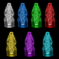 Lampe 3D Demon Slayer Kamado Nezuko 7 couleurs LED rouge vert bleu violet jaune cyan blanc