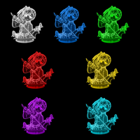 Lampe 3D Demon Slayer Kanao Tsuyuri 7 couleurs LED rouge vert bleu violet jaune cyan blanc