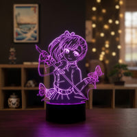 Demon Slayer Lamp Kanao Tsuyuri used as a night light, bedroom decor and ambient lighting