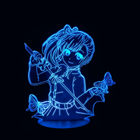 Lampe 3D LED Demon Slayer Kanao Tsuyuri effet holographique fond noir