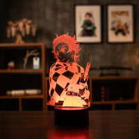Demon Slayer Tanjiro's Katana Lamp used as a night light, bedroom decor and ambient lighting