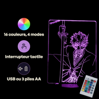 Ichigo Katana Bleach Lamp, specifications: remote control, 16 colours, USB or battery powered