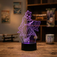 Demon Slayer Kocho Shinobu Lamp used as a night light, bedroom decor and ambient lighting