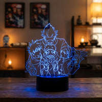 Lampe veilleuse Jujutsu Kaisen La Team décoration chambre ambiance LED