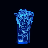 Lampe 3D LED Bleach Nelliel effet holographique fond noir