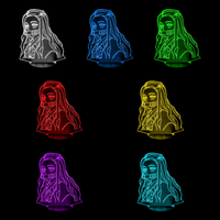 Lampe 3D Demon Slayer Nezuko Kamado 7 couleurs LED rouge vert bleu violet jaune cyan blanc