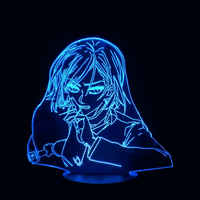 Lampe 3D LED Jujutsu Kaisen Nobara effet holographique fond noir