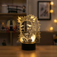 Demon Slayer Rengoku Kyojuro Lamp used as a night light, bedroom decor and ambient lighting