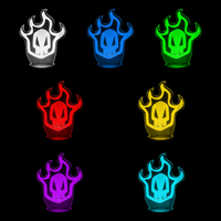 Lampe 3D Bleach Rukia Logo 7 couleurs LED rouge vert bleu violet jaune cyan blanc